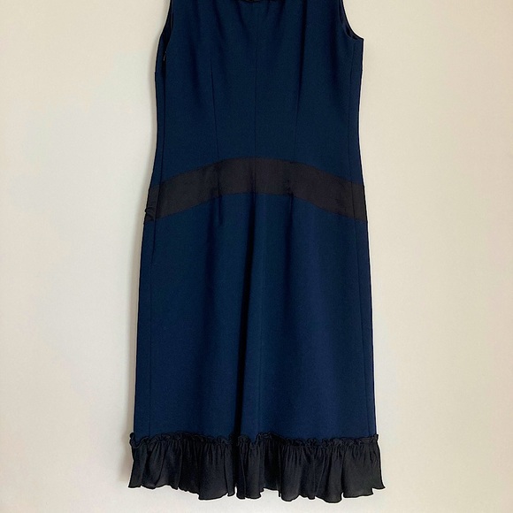 MOSCHINO Dark Blue Bow Mini Dress - Picture 5 of 6